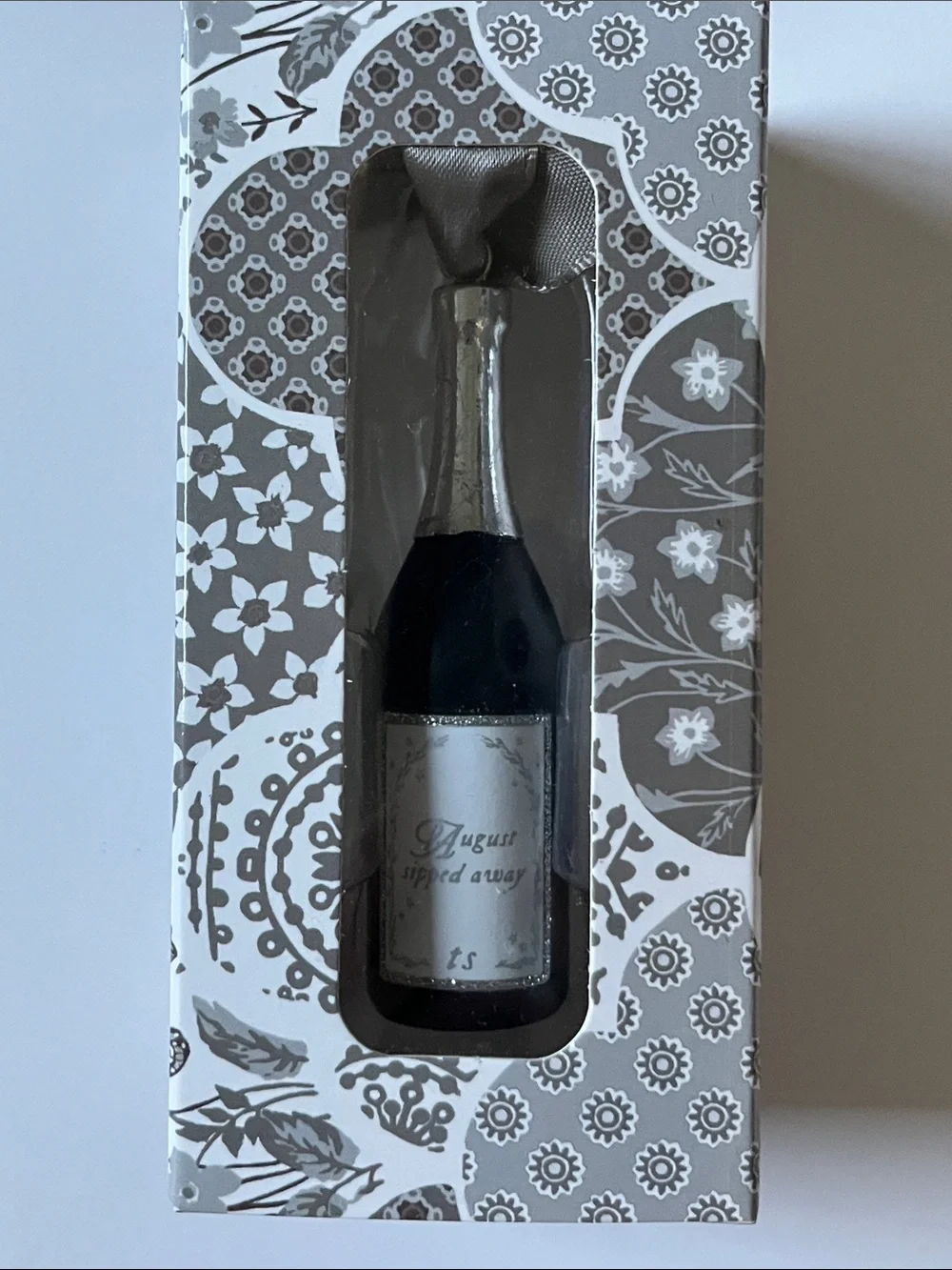 Taylor Swift August Dipped Away Champagne Bottle Ornament